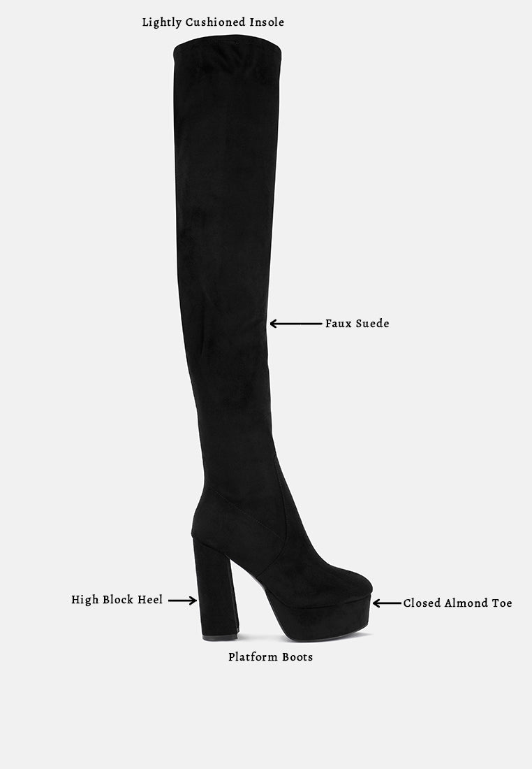 bubble high block heeled over the knee boots-20