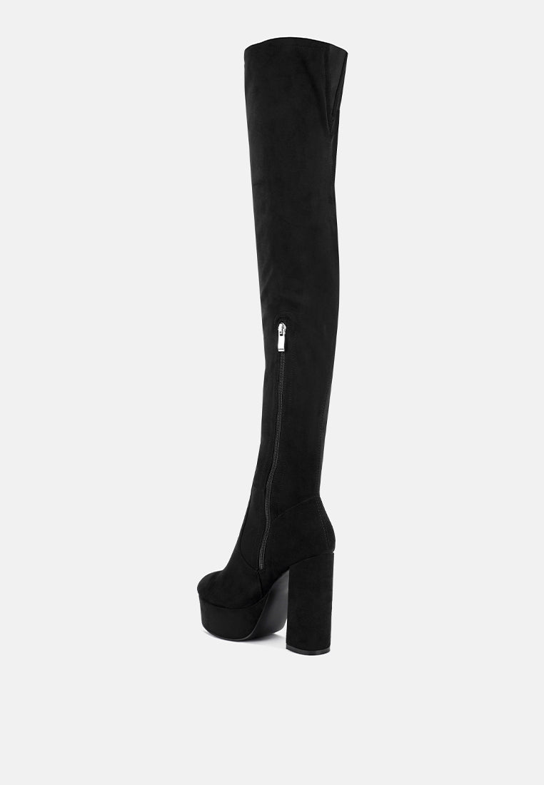 bubble high block heeled over the knee boots-17