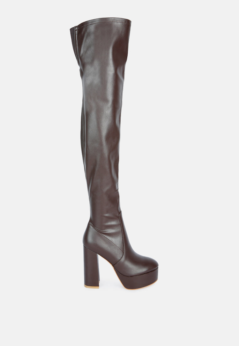 bubble high block heeled over the knee boots-0