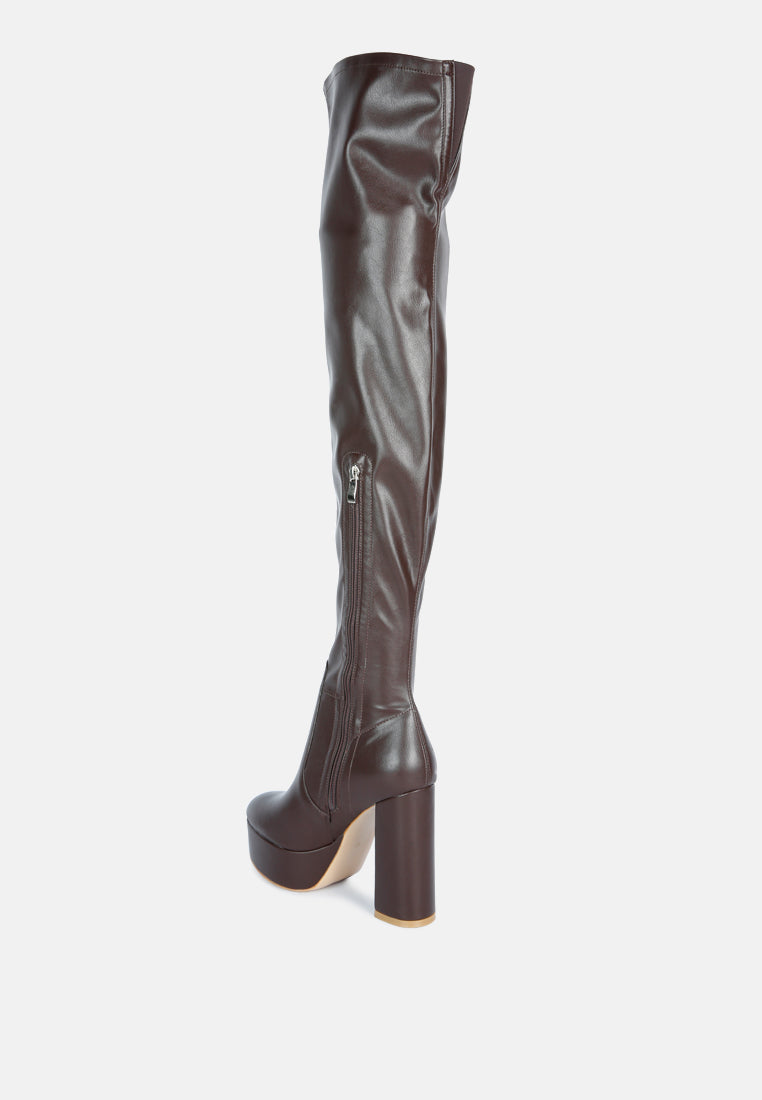 bubble high block heeled over the knee boots-2