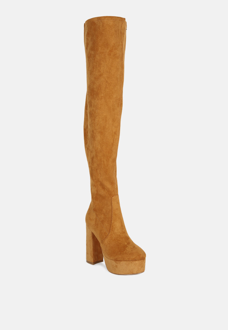 bubble high block heeled over the knee boots-27