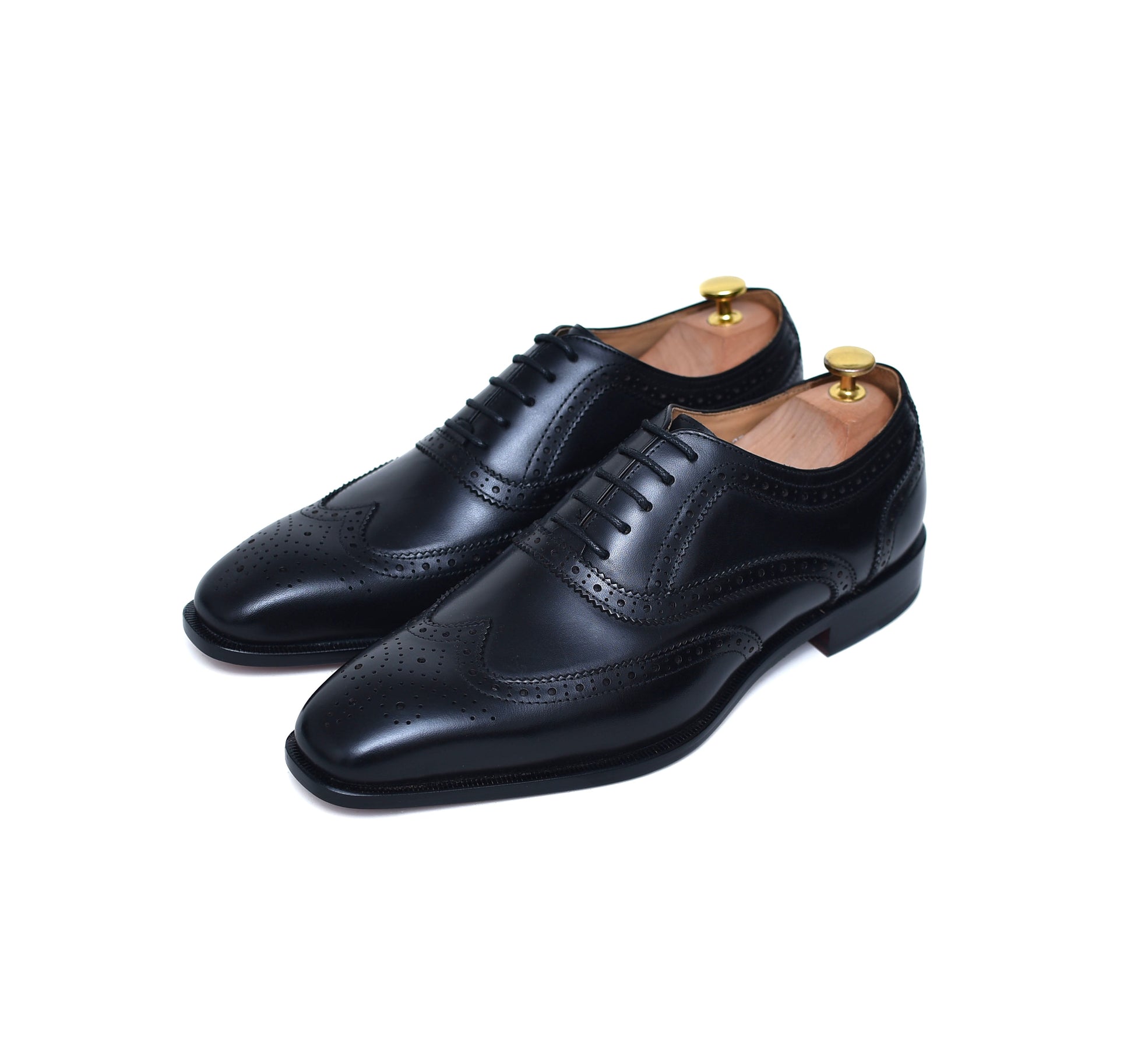 Lincoln - Black Calf Brogue Shoes-2