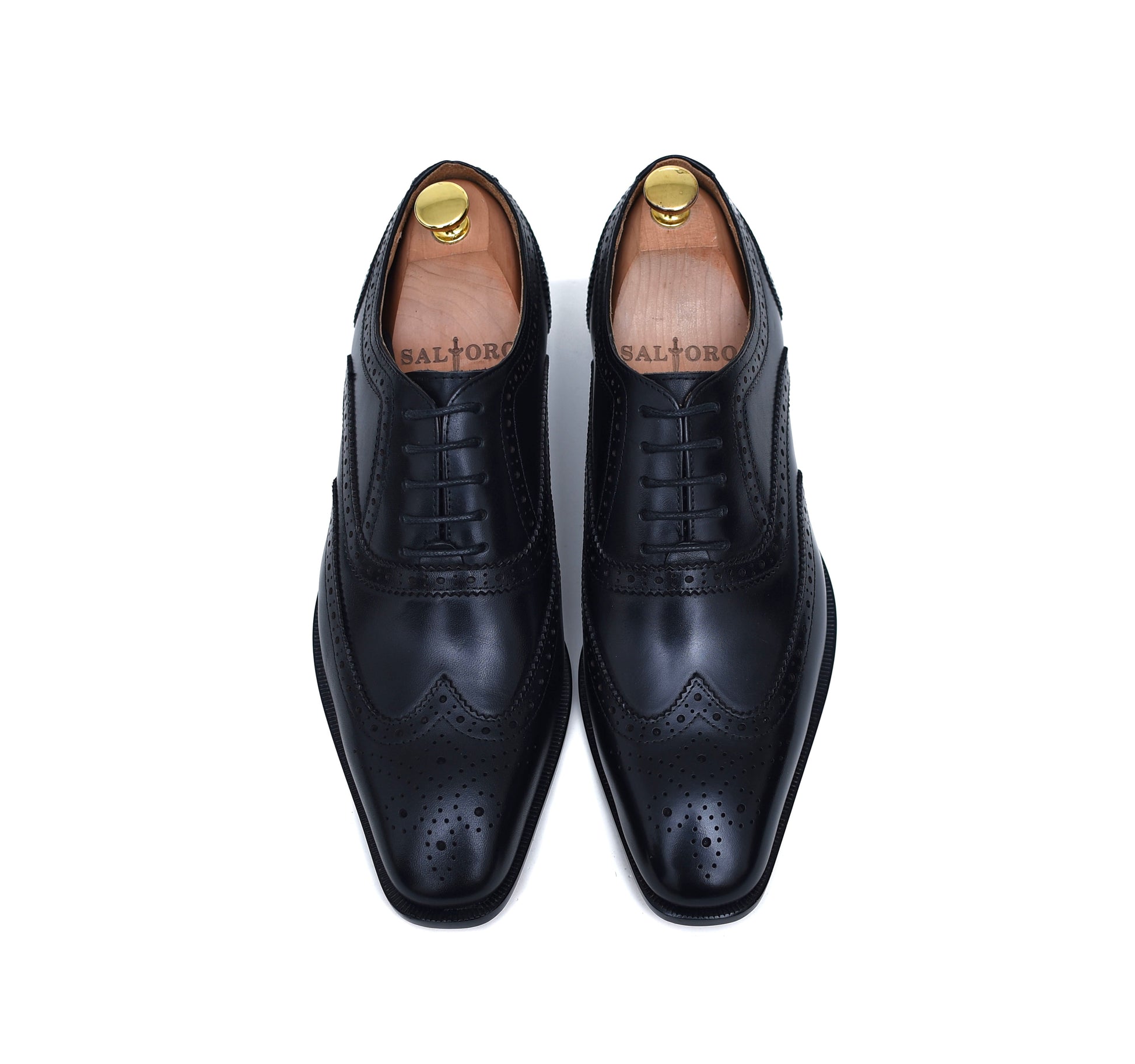 Lincoln - Black Calf Brogue Shoes-4