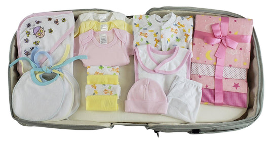 Bambini Girls 20 pc Baby Clothing Starter Set with Diaper Bag