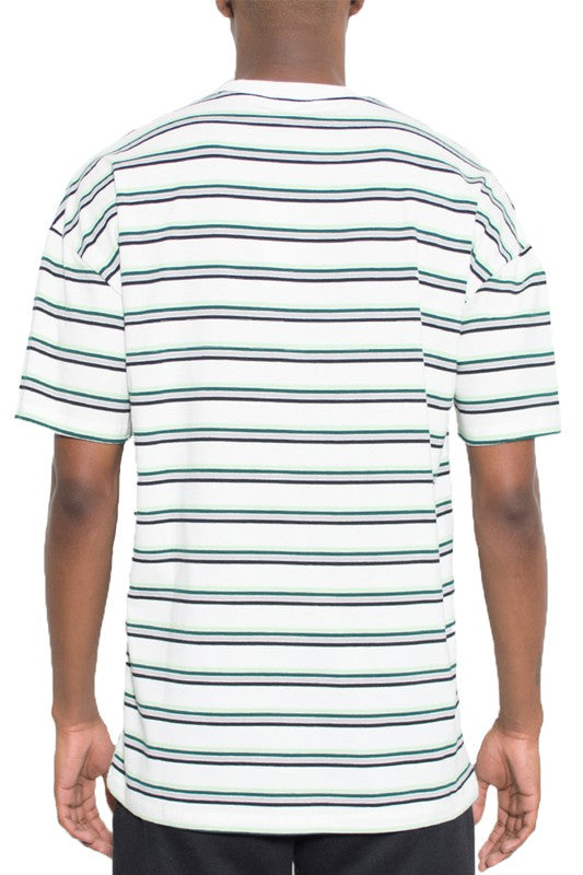 Striped Round Neck Tshirt - Scarvesnthangs