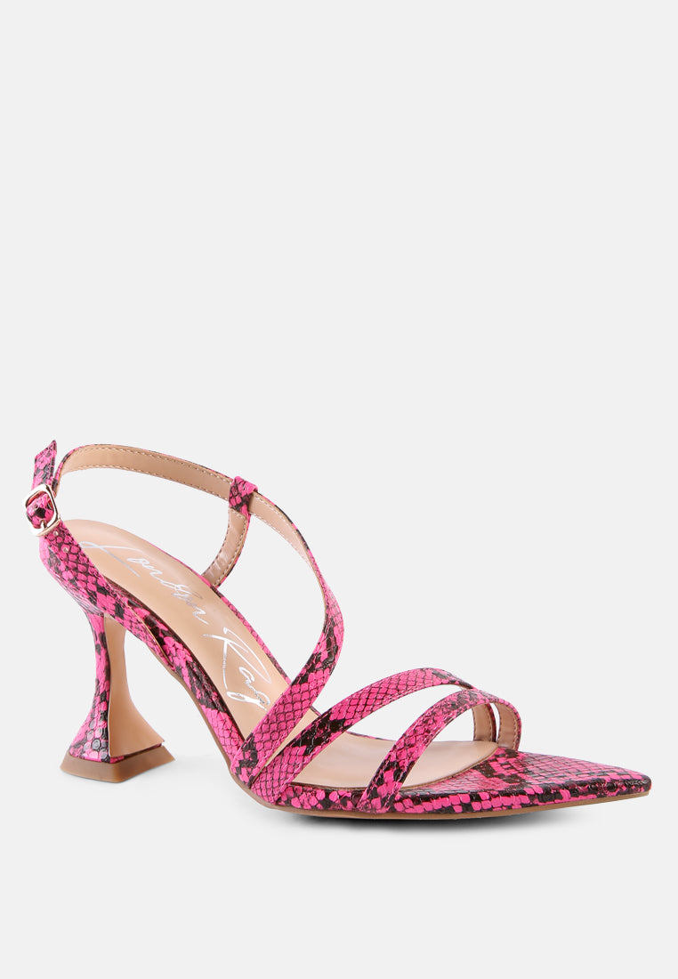 cherry tart snake print spool heel sandals-11