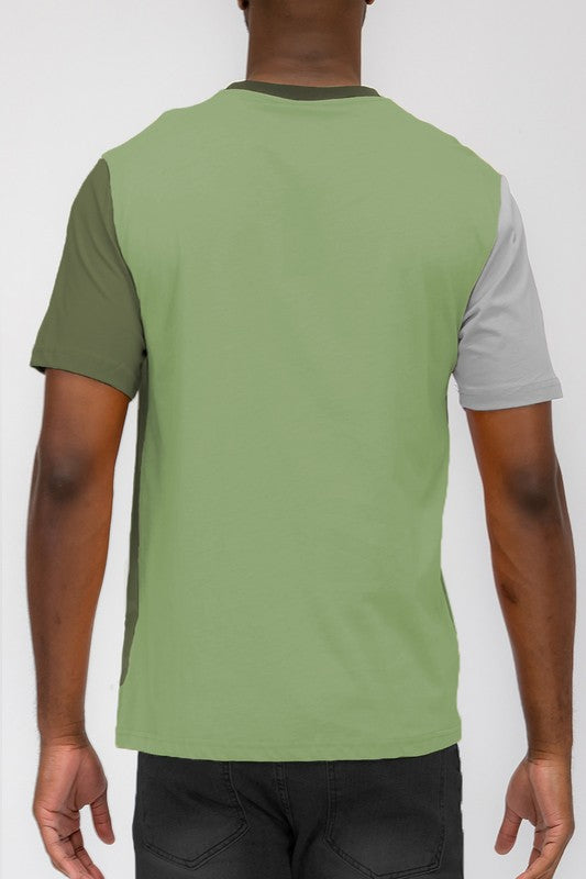 VERTICAL COLOR BLOCK T-SHIRT