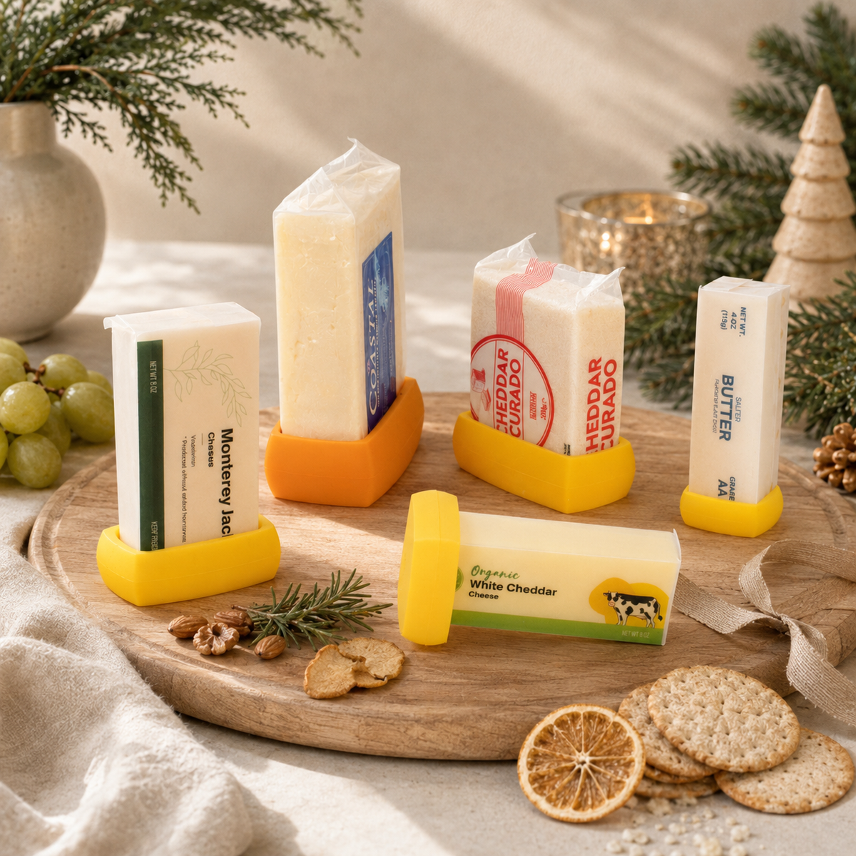 Reusable Cheese & Butter Savers (Set of 5)