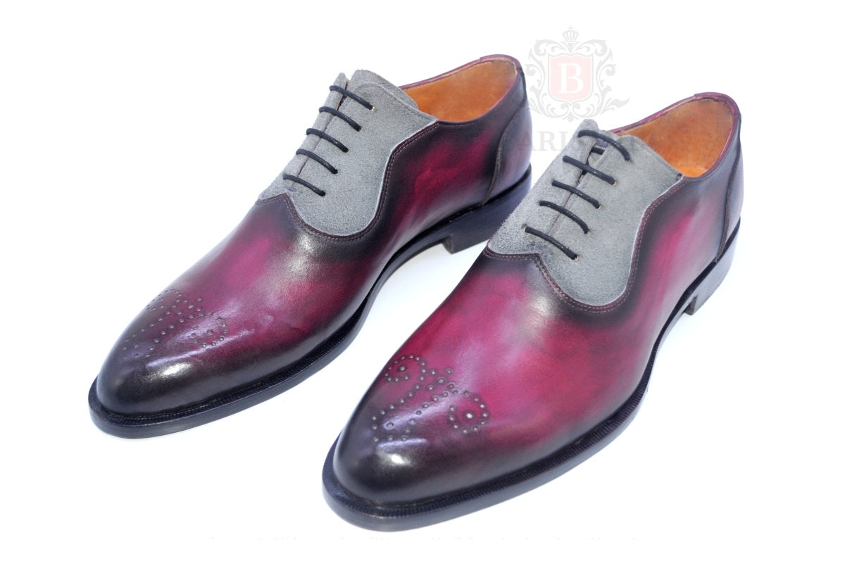 Logan II- Burgundy Oxford Shoes-3