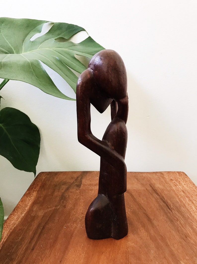 Thinker Statue Senegal - Brown (A-WC332)