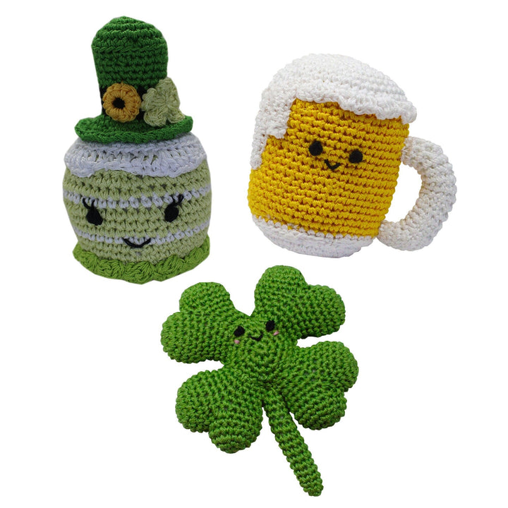 Knit Knacks Organic Cotton Pet, Dog & Cat Toy, "St. Patrick's Day Group" (Choose from 3 options!)-0