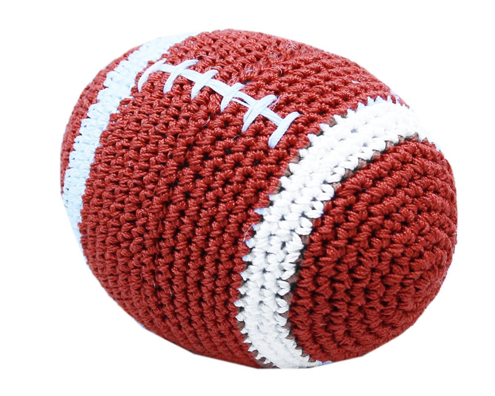 Knit Knacks Organic Cotton Pet, Dog & Cat Toy, "Snap The Football"-0