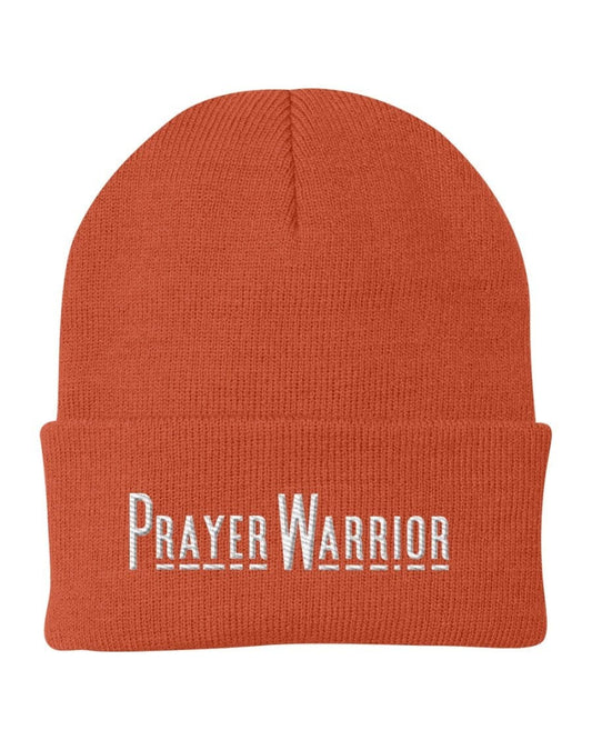 Beanie Knit Hat - Prayer Warrior Embroidered Hat-0