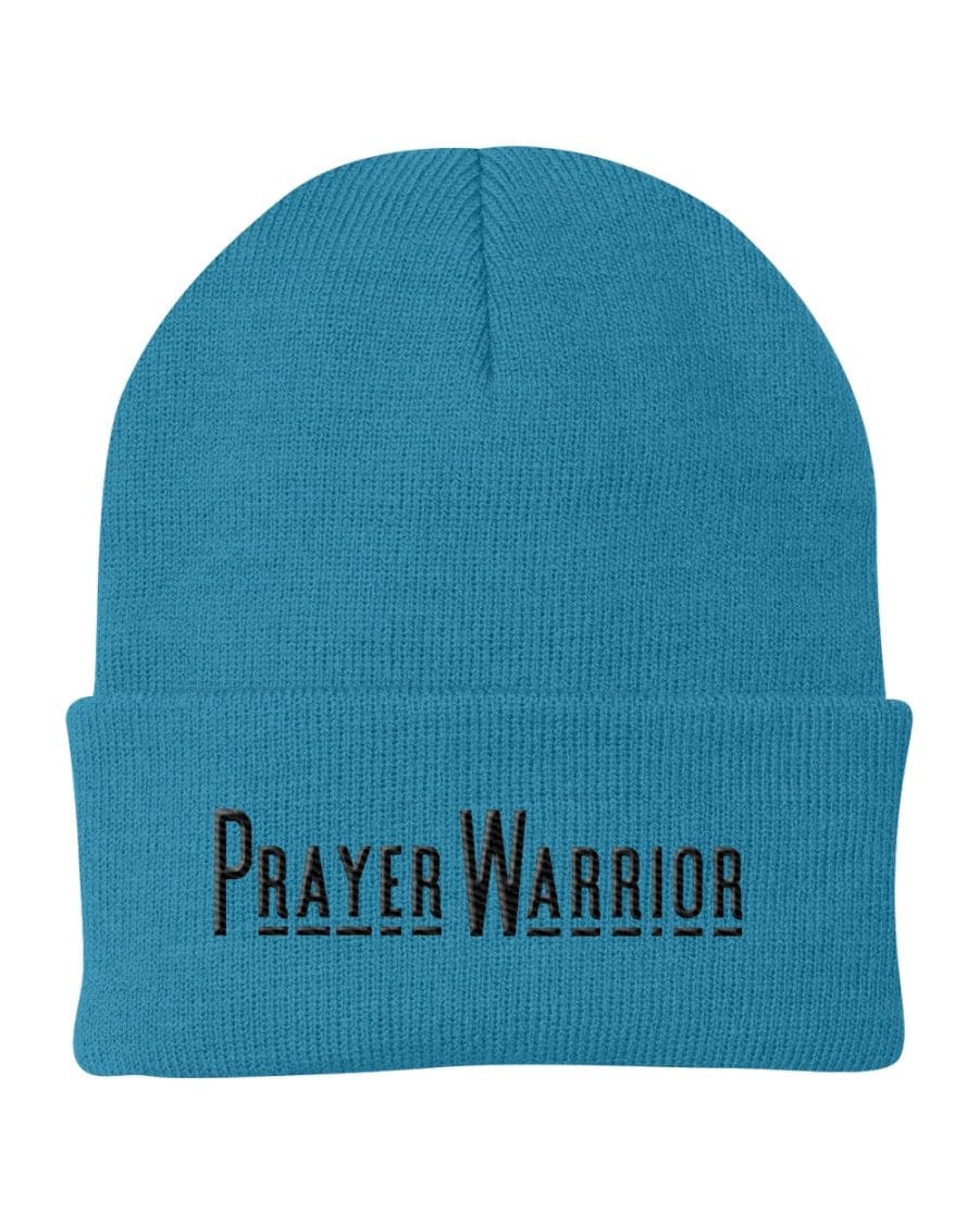 Beanie Knit Hat, Prayer Warrior Embroidered Hat-10