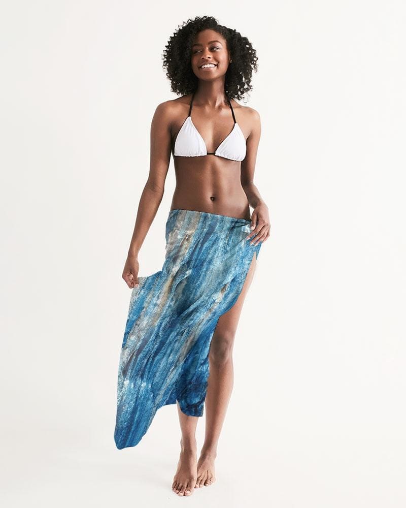 Sheer Blue Mountain Outdoor Landscape Swim Cover Up-2