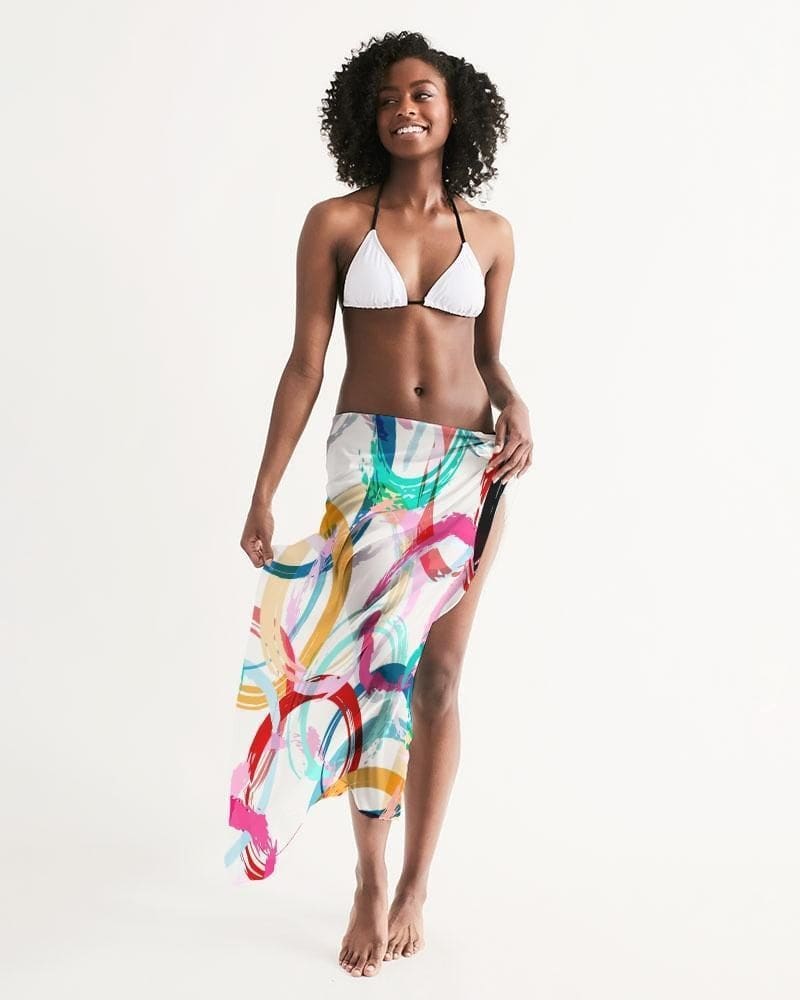 Sheer Circular Multicolor Swimsuit Cover Up-2