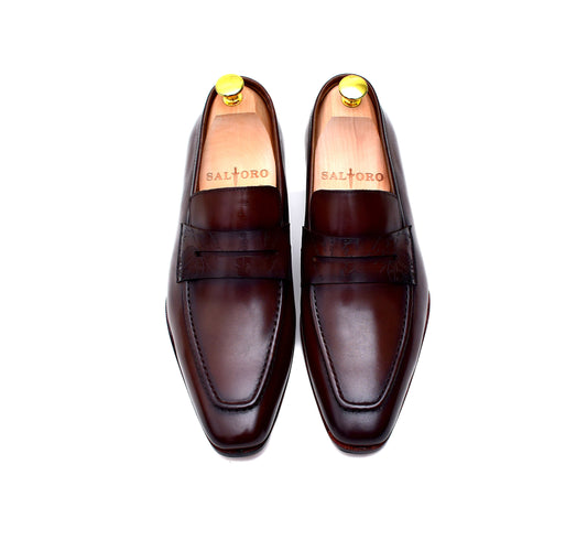 Carrera II - Brown Calf Penny Loafers-0