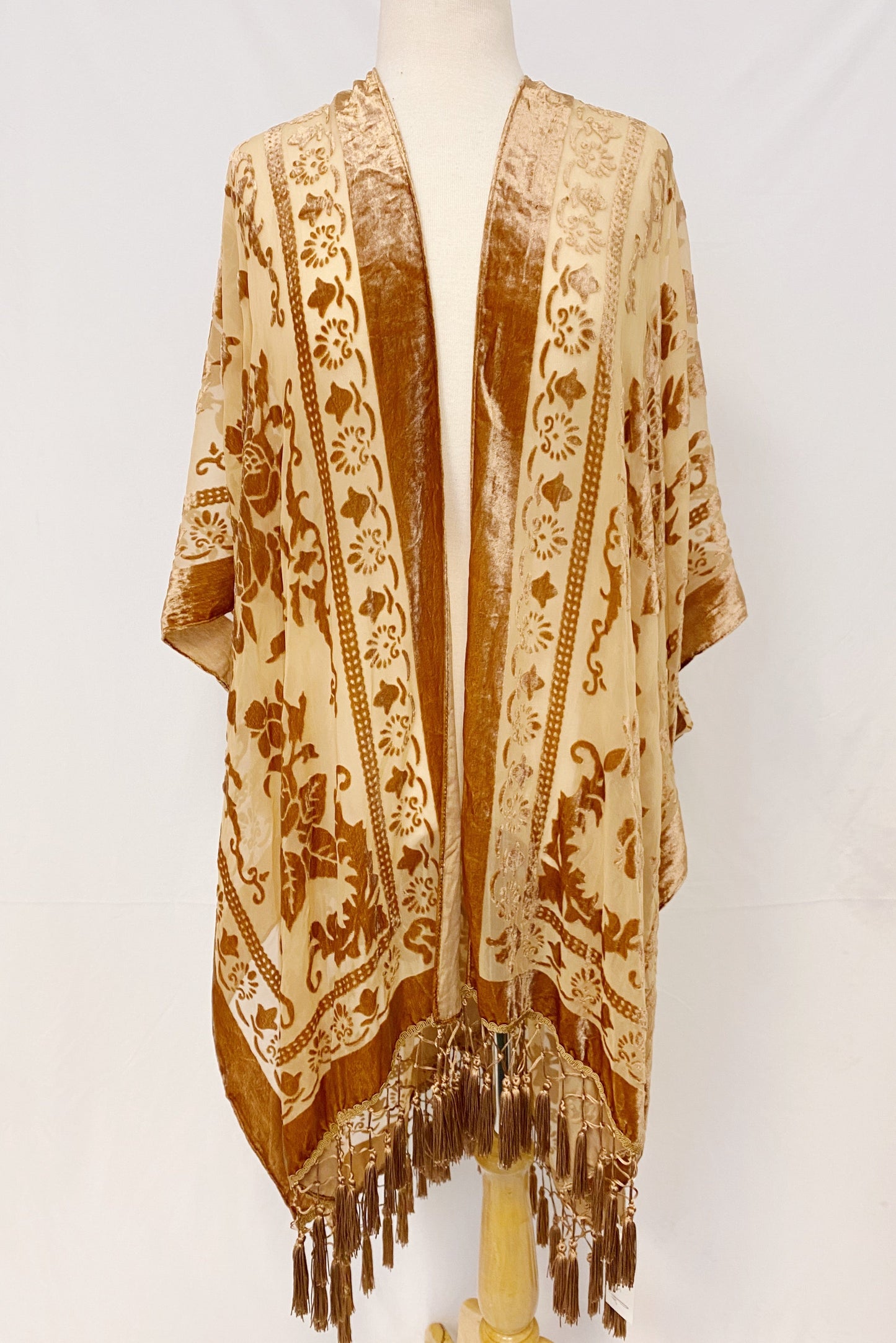 Elegant Boho Burnout Kimono-19