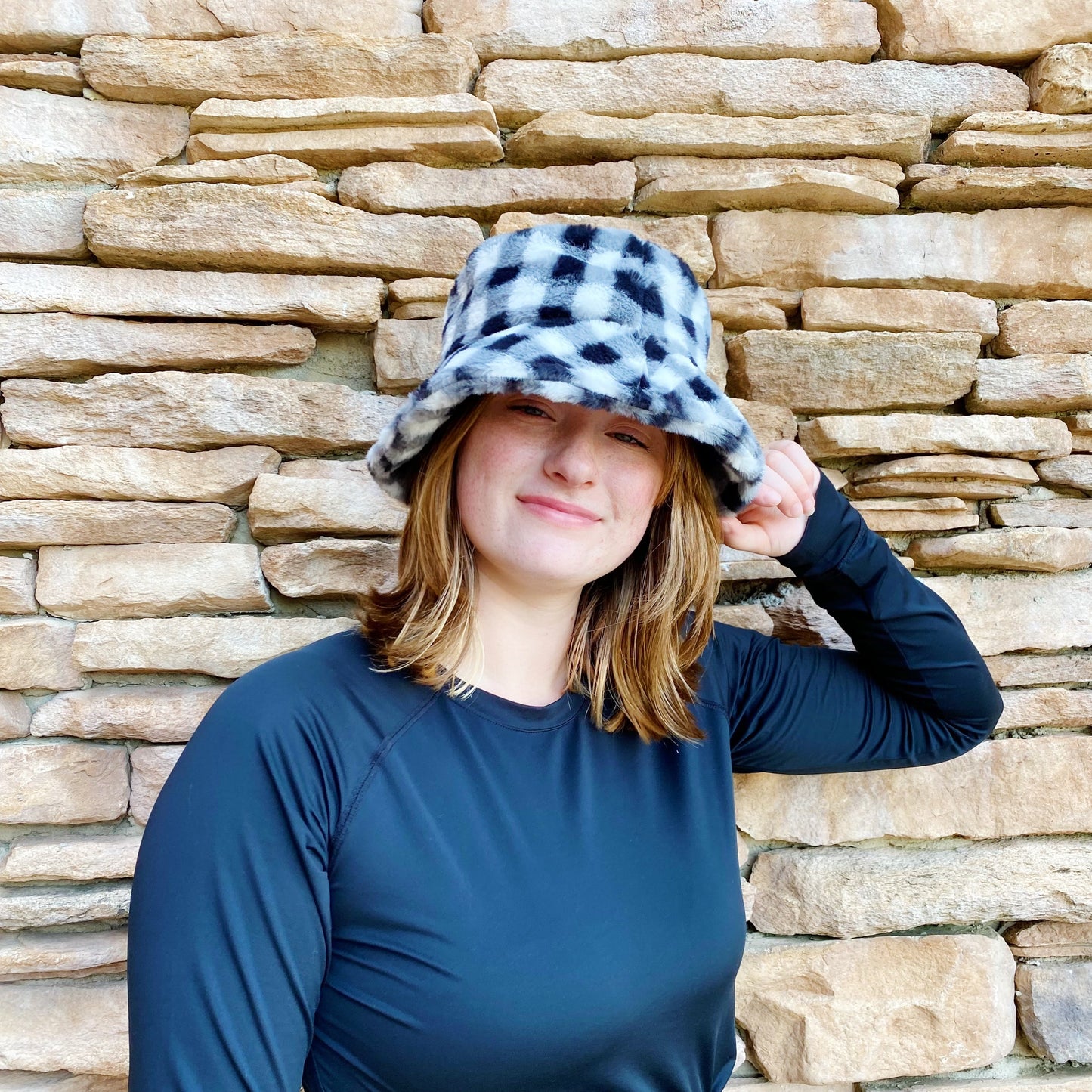 Super Cozy Checkered Bucket Hat - Scarvesnthangs