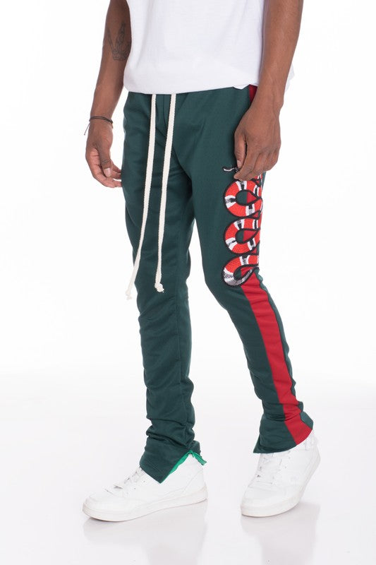 Snake Patched Track Pants - Scarvesnthangs