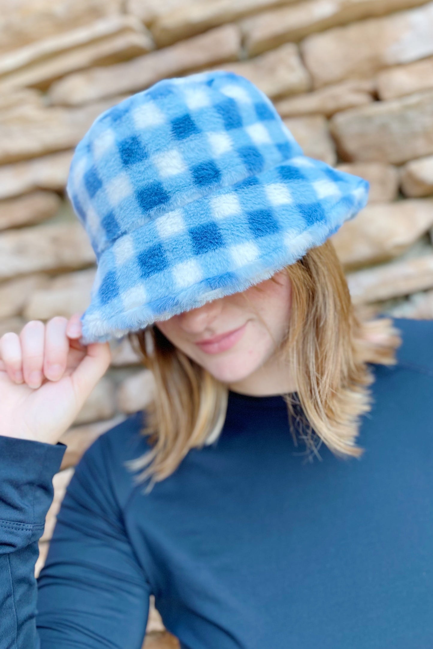 Super Cozy Checkered Bucket Hat - Scarvesnthangs