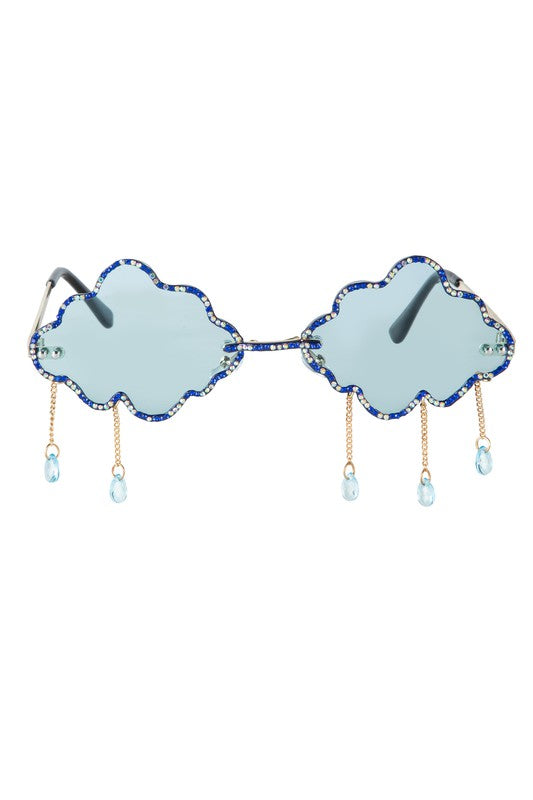 Handmade Cloud Rhinestone Sunglasses G0319 - Scarvesnthangs
