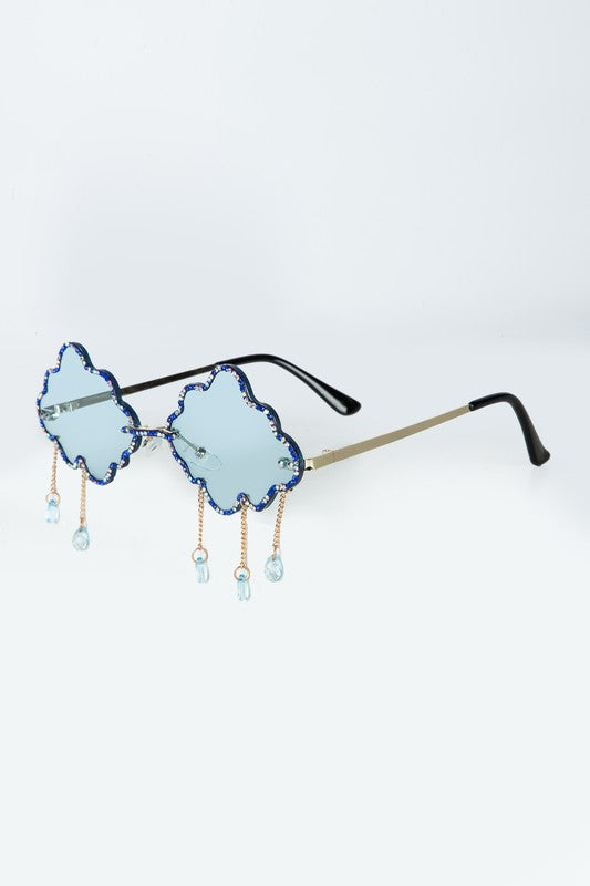 Handmade Cloud Rhinestone Sunglasses G0319 - Scarvesnthangs