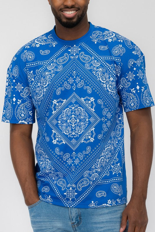 Weiv Mens Bandana Print TShirt - Scarvesnthangs