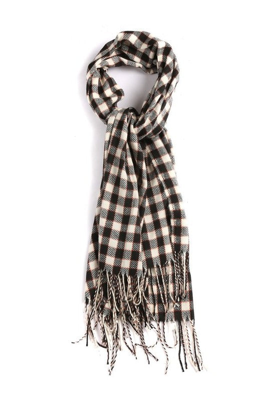 Black Plaid Scarf - Scarvesnthangs