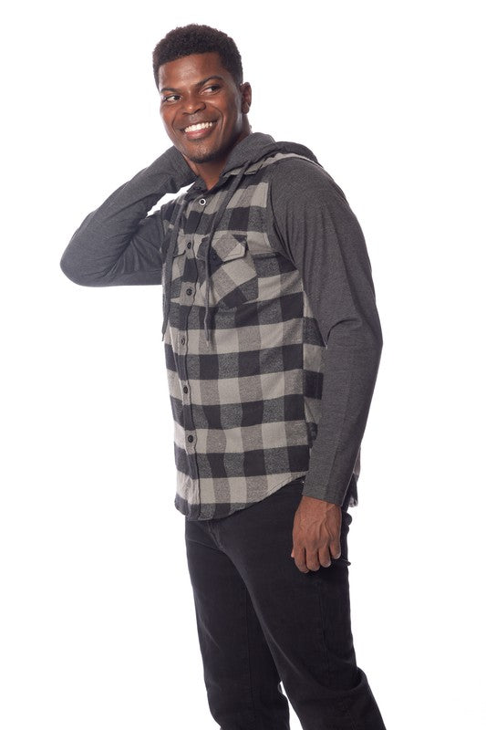 Men's Flannel Hoodie - Scarvesnthangs