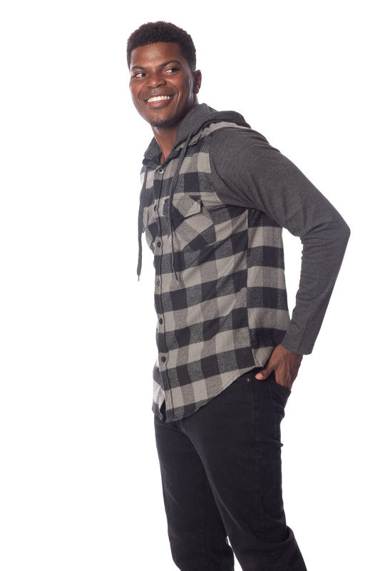 Men's Flannel Hoodie - Scarvesnthangs