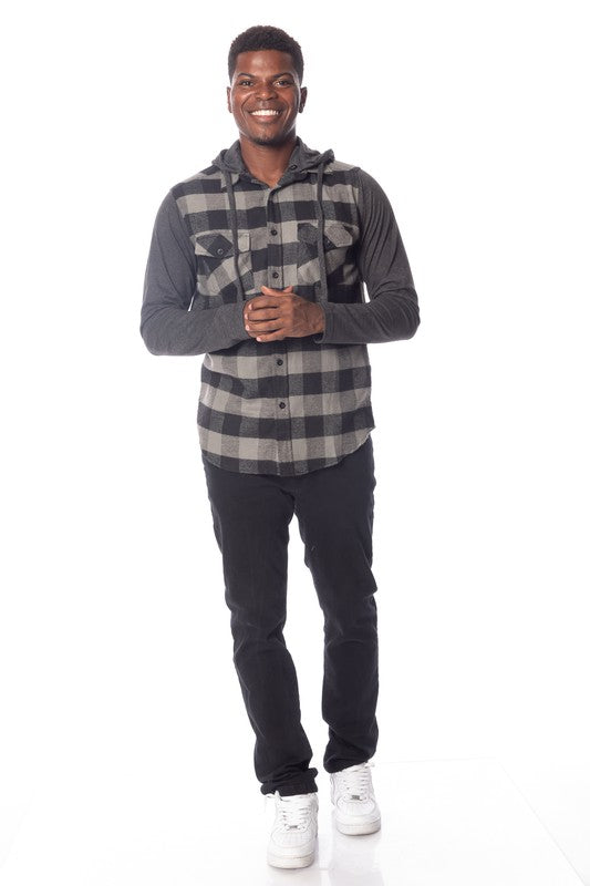 Men's Flannel Hoodie - Scarvesnthangs