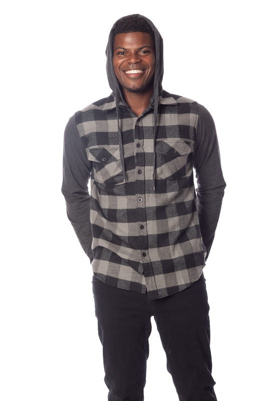 Men's Flannel Hoodie - Scarvesnthangs