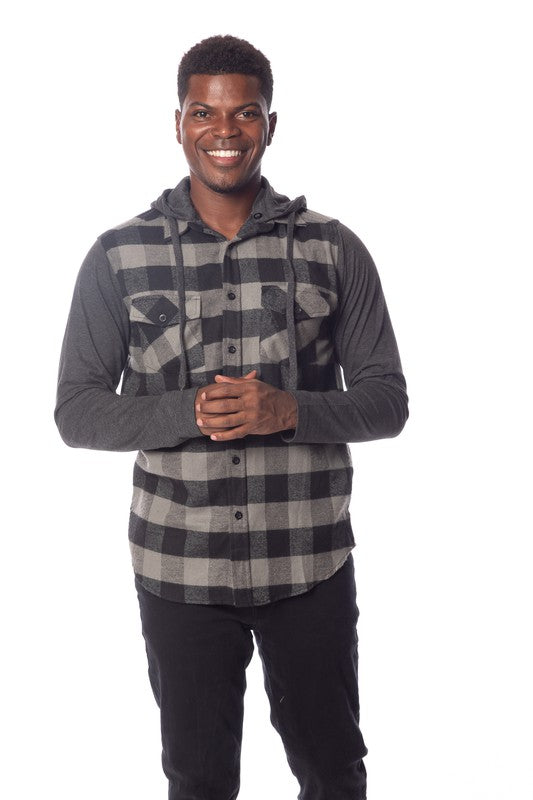 Men's Flannel Hoodie - Scarvesnthangs