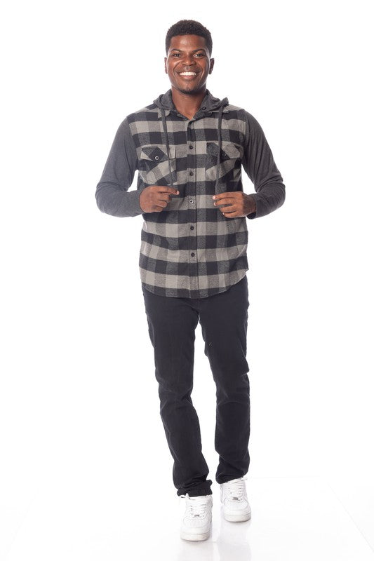 Men's Flannel Hoodie - Scarvesnthangs