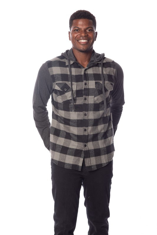 Men's Flannel Hoodie - Scarvesnthangs