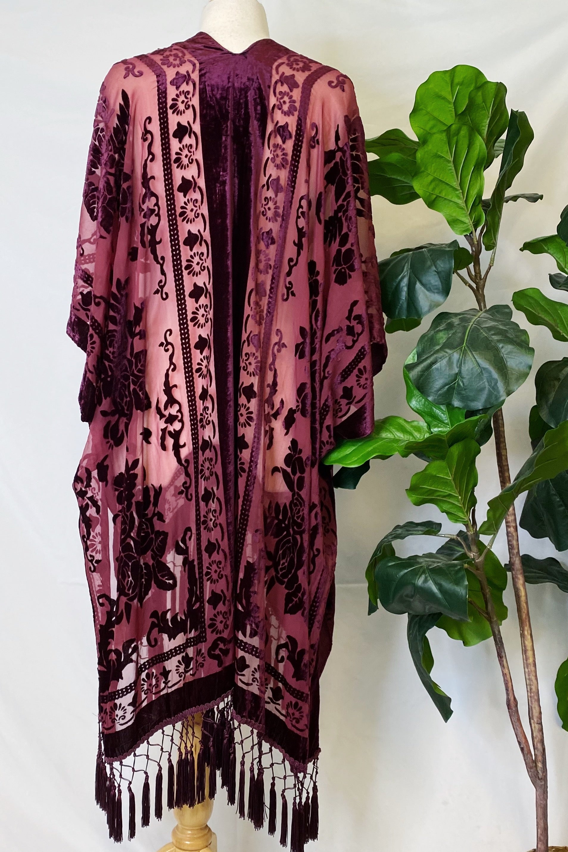 Elegant Boho Burnout Kimono-13