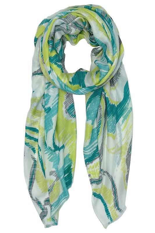 Watercolor Abstract Print Scarf - Scarvesnthangs