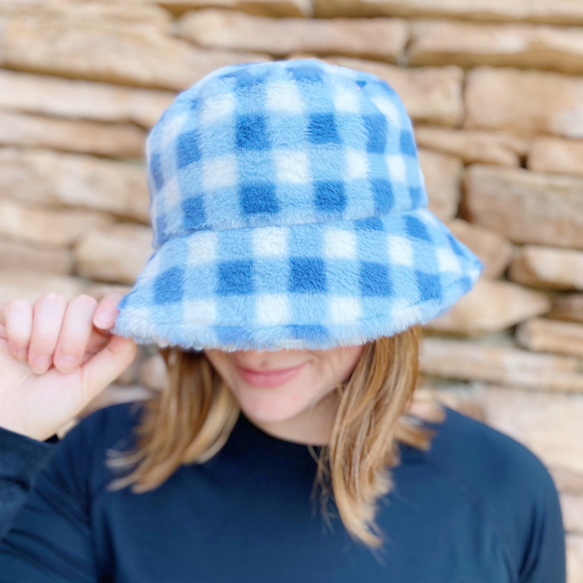 Super Cozy Checkered Bucket Hat - Scarvesnthangs