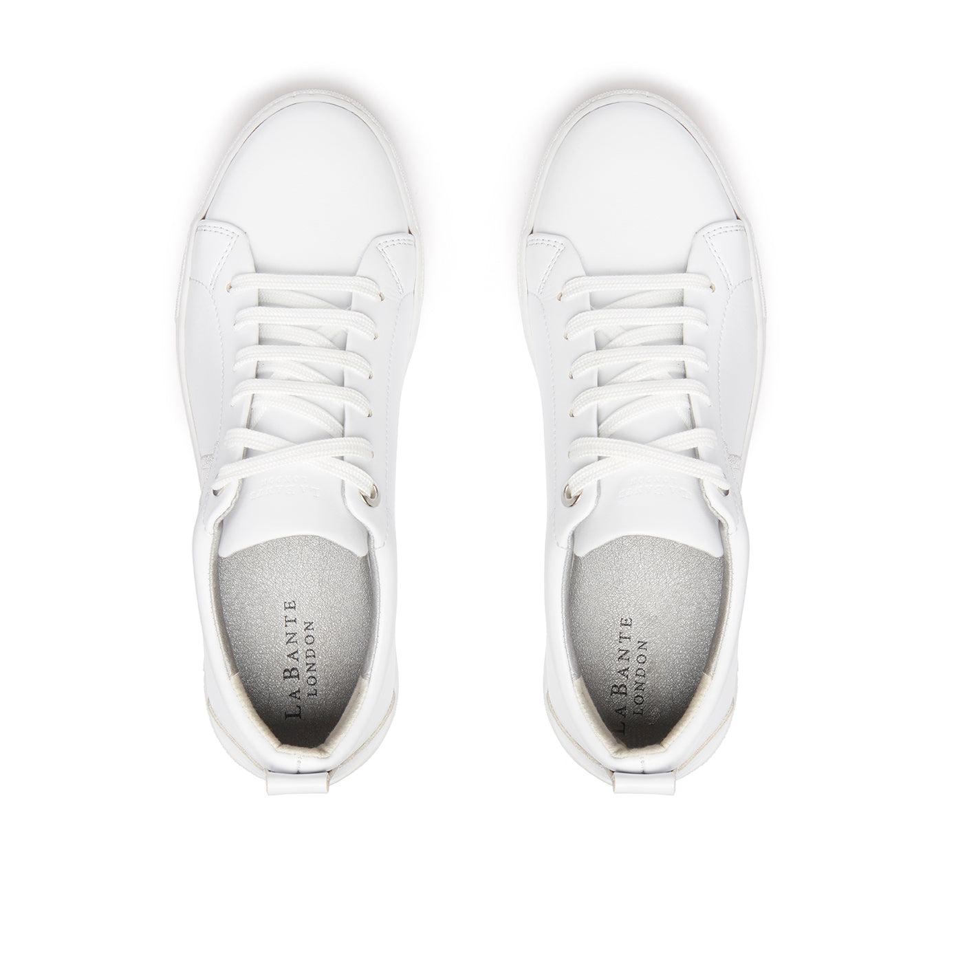 LB White Apple Leather Sneakers Women - Scarvesnthangs