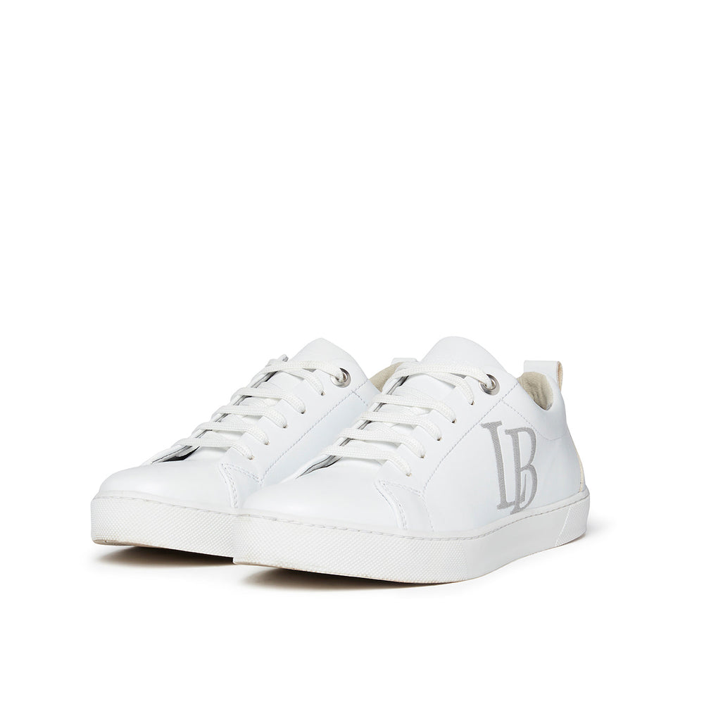 LB White Apple Leather Sneakers Women-1