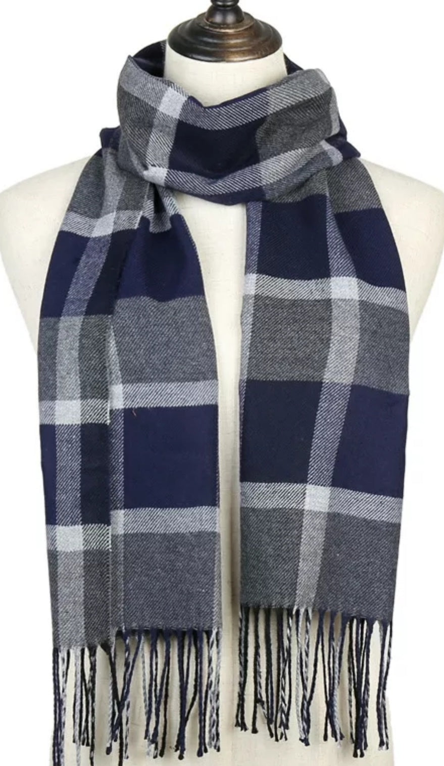 CASHMERE BLEND PLAID SCARF-3