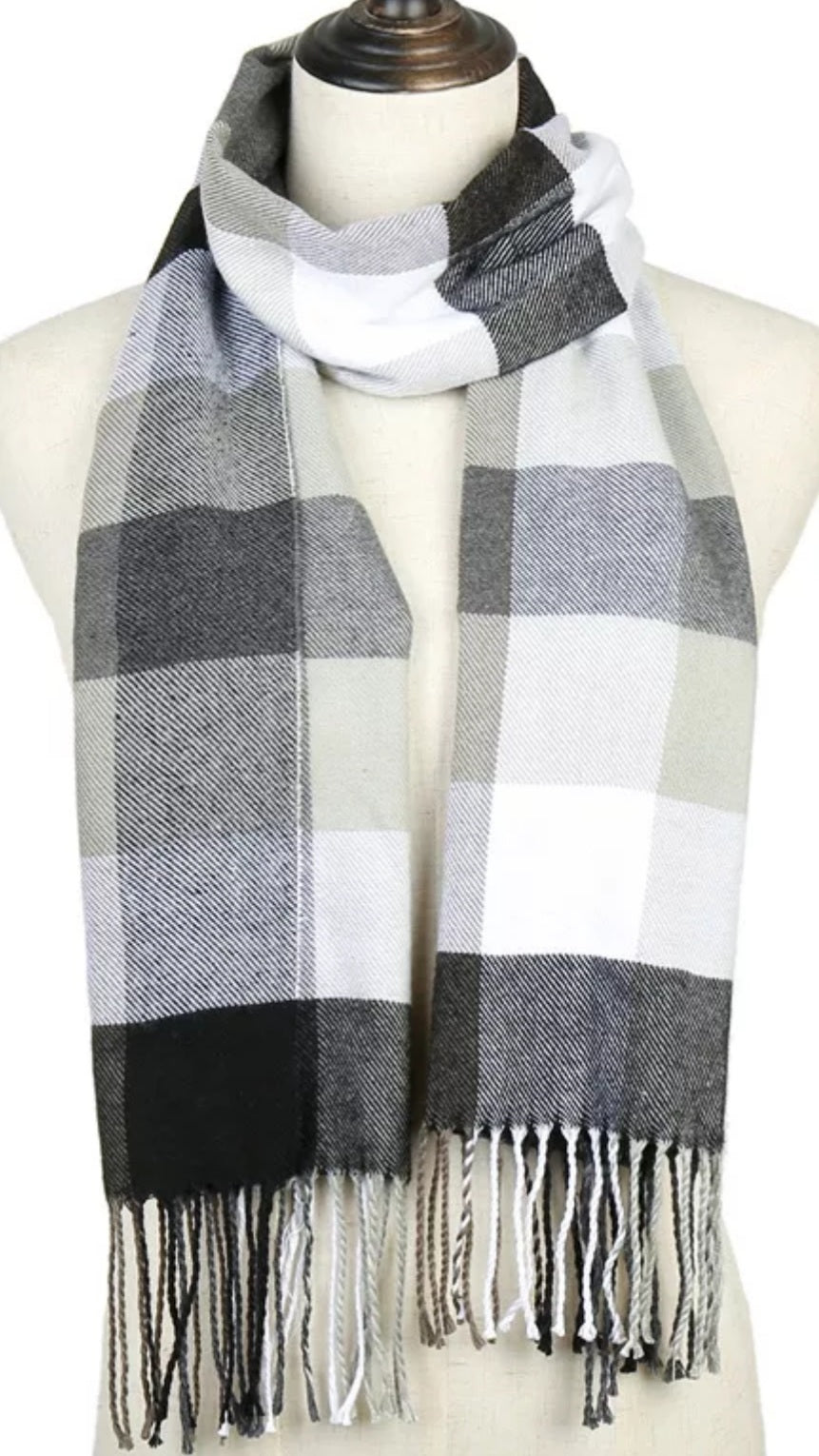 CASHMERE BLEND PLAID SCARF-4