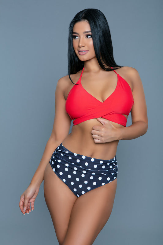 2280 Francesca Swimsuit Red/Blue - Scarvesnthangs