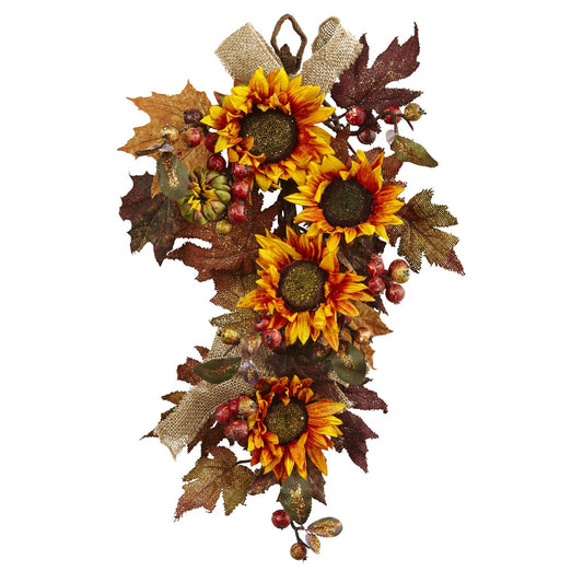 24” SUNFLOWER/ BERRY TEARDROP - Scarvesnthangs