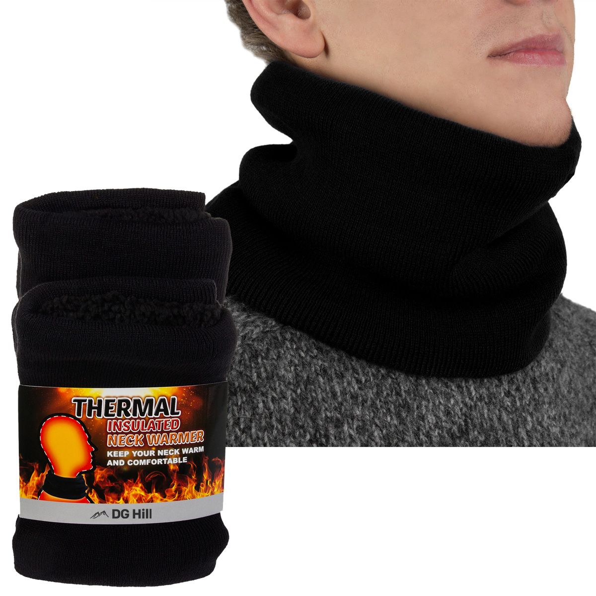 2pk Arctic Extreme Thermal Insulated Fleece Lined Neck Warmer - Scarvesnthangs