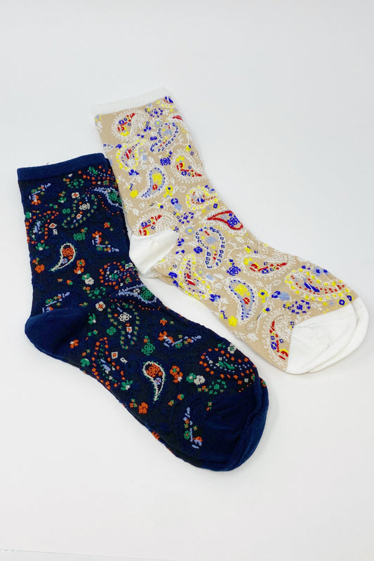 Color Heaven Paisley Socks Set - Scarvesnthangs