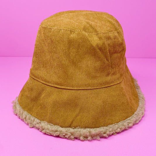 Corduroy Reversible Bucket Hat-0