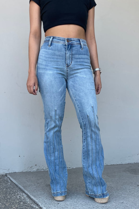Judy Blue Vivian Full Size High Waisted Bootcut Jeans-0