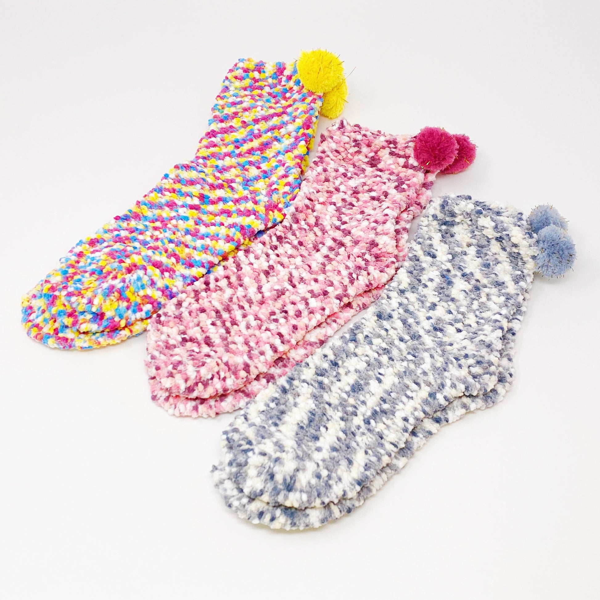 Fuzzy Pom Confetti Socks - Scarvesnthangs